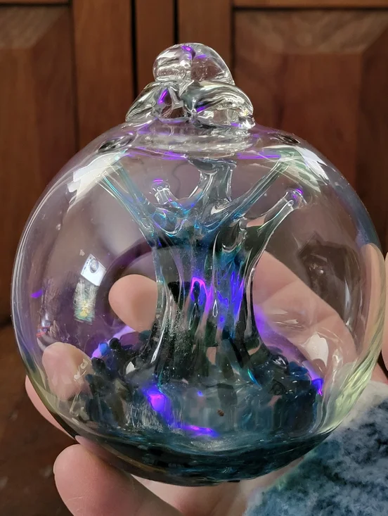 Handblown Glass Tree Of Life Orb - Picture 10 of 16